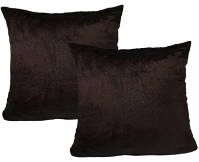 Produktbild von JACK 2er Set Teddy Flausch Kissen Dekokissen flauschig kuschlig weich, Farbe:Braun, Größe:50 x 50 cm