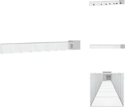 Produktbild von vidaXL Hühnerkäfig Grau 900x91x100 cm Verzinkter Stahl -  Lebensräume & Gehege für Kleintiere