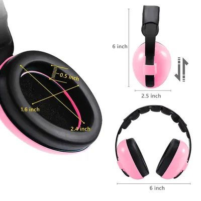 Productafbeelding van Over-ear hoofdtelefoon, met ruisonderdrukking, roze, geschikt voor gehoorbescherming, voor muziek en ontspanning