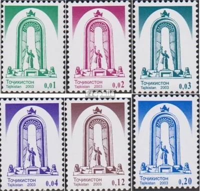 Produktbild von Briefmarken Tadschikistan 2003 Mi 258-263 (kompl.Ausg.) postfrisch Somoni-Denkmal