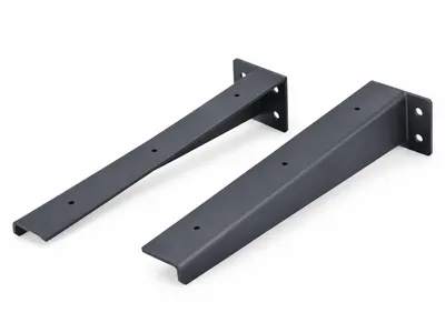 Produktbild von FURNARO Stahlkonsolen für Waschtischplatten 2er-Set, Größe:38,4 x 7,5 x 7,5 cm
