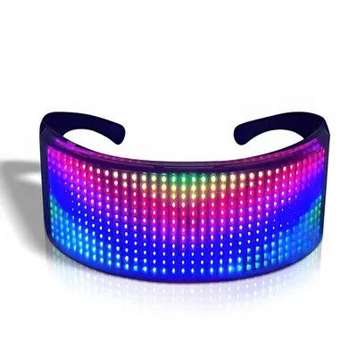 Produktbild von Shining Glasses – LED Brille mit Animation & Musikmodus, DIY Muster, USB Ladung, umweltfreundliches Material