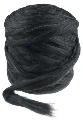 1m Filzwolle meliert Märchenwolle Merino Nassfilzen Trockenfilzen Spinnen Meterware schwarzgrau