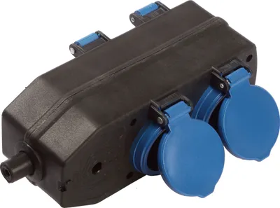 Produktbild von as-Schwabe 4-fach-Verteilersteckdose Vollgummi Stromverteiler 230V Schuko IP44
