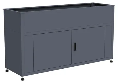 Productafbeelding van Westmann Integra Metall: verhoogd plantenbed met opbergruimte, antraciet, 160x50x85 cm