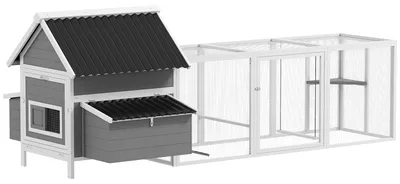Obrázok produktu pre Kurník PawHut 283 x 133,5 x 112 cm pre 7–10 sliepok s 2 hniezdami