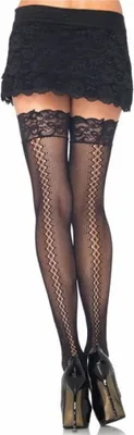 Immagine prodotto di Leg Avenue - Calze A Rete Con Cucitura Posteriore Effetto Swirl