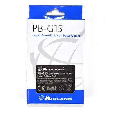 Image de Pile au lithium Midland Pb-g15, noire  Noire, taille unique