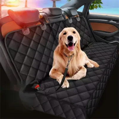 Produktbild von 4-in-1 Hundedecke für den Rücksitz des Autos, wasserdicht und kratzfest