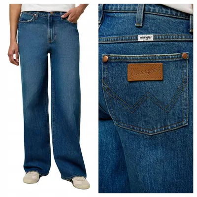 Zdjęcie produktu dla Wrangler | Damskie jeansy, luźny krój, prosty fason, niebieskie, rozmiar W29 L30