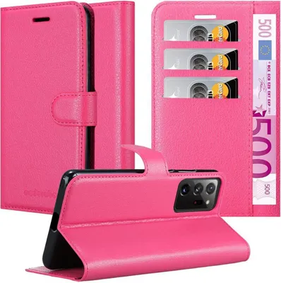 Produktbild von Cadorabo Hülle für Samsung Galaxy NOTE 20 PLUS Schutz Hülle in Pink Handyhülle Etui Case Cover Magnetverschluss