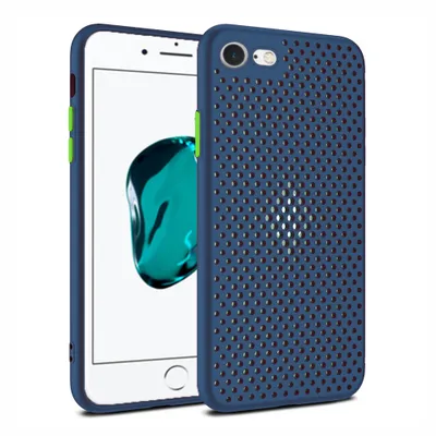 Produktbild von Smartphonica iPhone 6/6s siliconen hoesje met gaatjes - Donkerblauw
