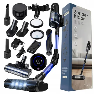 Produktbild von 3-in-1-Staubsauger, 400 W, 60 Min., 3 Betriebsmodi, LED-Bürste, HEPA-Filter, 0,7 l