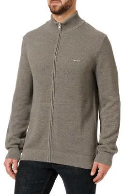 Image de Gant 8040524 Pull à fermeture éclair intégrale Gris L Hommes Gris L