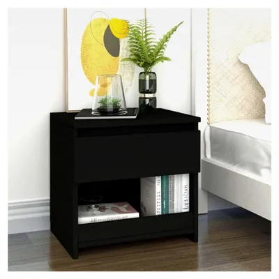 Produktbild von Nachttisch Schwarz 40x30x39 cm aus Holzwerkstoff