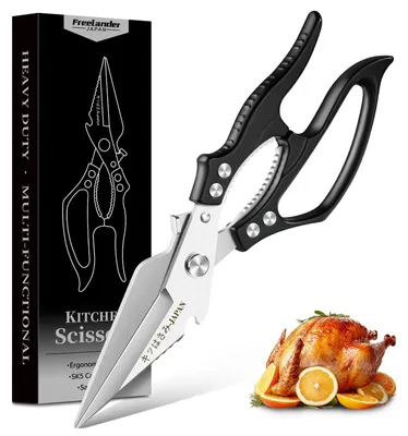 Geflügelschere, professionelle Küchenschere, schwarz, 1 Stück
