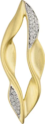 Produktbild von JOBO Anhänger 585 Gold Gelbgold teil matt 32 Diamanten Brillanten Goldanhänger