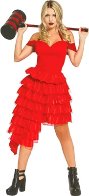 Produktbild von Clown Königin Rot Kostüm Freche Comic Abenteuer Figur Rot Kostüm Partykleid, Größe: 14 - 16 Jahre Farbe: Rot
