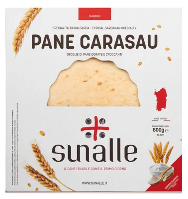 Produktbild von Pane Carasau Classico, traditionelles dünnes Brot aus Sardinien, 800 g, Sunalle