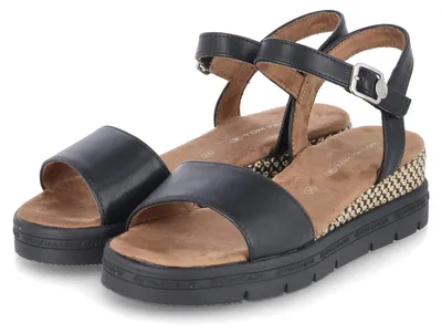 Produktbild von Tom Tailor Damen Sandalen Sandaletten Schwarz Synthetik Größe: 38