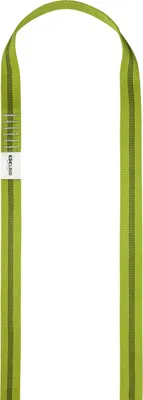Edelrid X-Tube 25mm Loop; grüne Kletterschnur mit markanten schwarzen Streifen; geeignet für Klettern.