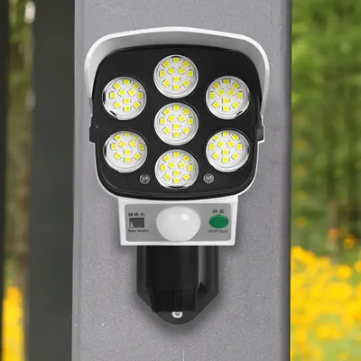 Produktbild von 360° drehbare Solarlampe für Außen mit Bewegungsmelder, 77 LED Wandleuchte für Außen - LUMACAM