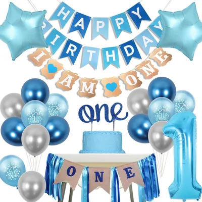Produktbild von Omgoods – Dekorationen für das erste Geburtstag eines Jungen