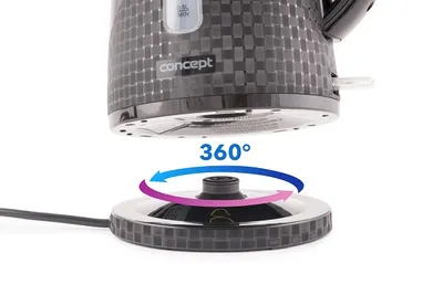 Produktbild von Concept RK2321 KUNSTSTOFFKESSEL KUNSTSTOFF 1,8 L SCHWARZ MIT 3D-DRUCK