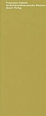 Produktbild von Architekturtheoretische Notizen