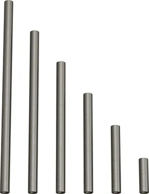 Image de Creative-Cables Rallonge métallique de 10 cm de long – (Titane satiné, diamètre extérieur 13 mm, diamètre intérieur 9 mm) – Pour suspensions ou lampes de table – Avec filetage M10x2