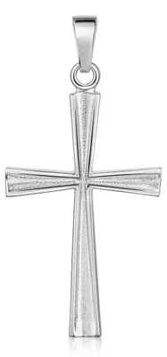 Produktbild von MATERIA Kreuz Anhänger 925 Silber - Damen Herren Anhänger Religion inkl. Schmuckschachtel KA-300