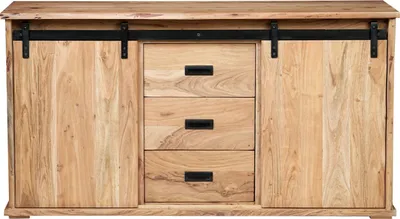Produktbild von Sideboard Baumkante 150 x 45 x 80 cm Akazienholz massiv naturfarben LIAN I