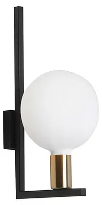 Produktbild von Doppelwandleuchte E27 IP20 Schwarz/Messing satiniert – Rossini