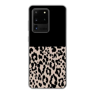 Produktbild von MuchoWow® Handyhülle Schutzhülle Hülle für Samsung Galaxy S20 Ultra Panther Druck - Tiere - Schwarz Silikon Softcase Handy Hülle - Karteninhaber