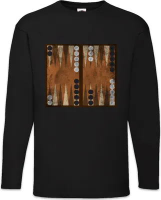 Produktbild von Urban Backwoods Backgammon Board, Langarm T-Shirt, Farbe: Schwarz, Größe: L