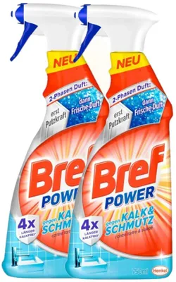 Produktbild von Bref Power Kalk & Schmutz Kalkreiniger Sprühflasche 2x750 ml Reiniger Flasche