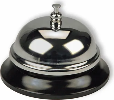 Produktbild von Tischklingel aus Ganzmetall und verchromter Glocke