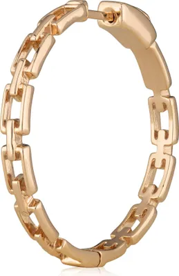 Produktbild von Einzel Creole 18 Karat Vergoldet Ø30mm Klappcreole Ohrringe Damen Kettencreole