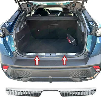 Obrázek produktu pro Ochrana nárazníku z nerezové oceli uvnitř chromu vhodná pro Peugeot 408 | BJ od 2022&gt