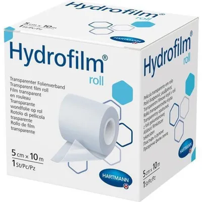 Productafbeelding van Waterdichte foliepleister Hartmann Hydrofilm, rol (maat 2: 5 cm x 10 m)