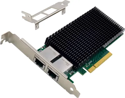 Obrázok produktu pre Duálna 10-gigabitová sieťová karta InLine®, 2x RJ45 10Gb/s, PCIe x8