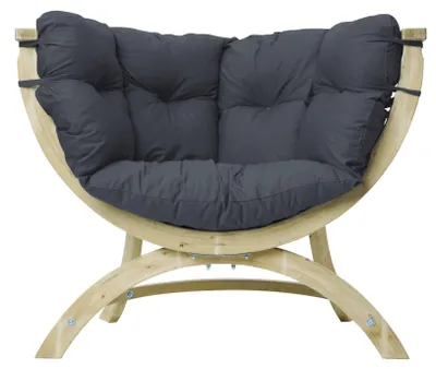 Produktbild von AMAZONAS Loungesessel Siena Uno Anthracite inkl. Sitzkissen 118,5 x 93,5 x 58cm für Haus und Garten