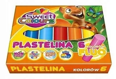 Produktbild von Sweet Colours Fluo Knetmasse für Kinder, 6 Farben