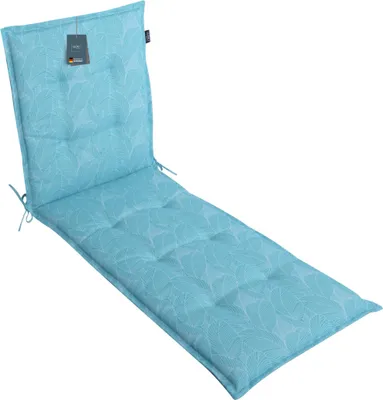 Produktbild von LILENO HOME Sonnenliege Auflage als [1er Set - Rollliege] in Blätter Aqua - Gartenliegen Auflage perfekt für Strandliege - Polster Auflage für Gartenliege (188x60x5cm)
