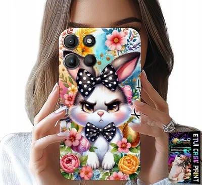 Image de Etui Do Motorola Moto G17 Power - Królik Wielkanocny, Zając, Jajka + Szkło
