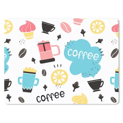 Produktbild von MuchoWow® Mauspad Mousepad Patronen - Kaffeebohnen - Eiscreme 23x19 cm - Mousepads - Maus Mat - Pad - Mausunterlage - Schreibtischunterlage - Mauspad
