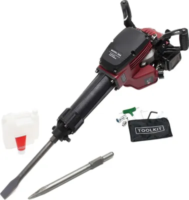 Produktbild von Wiltec Abbruchhammer 2.5PS 55J Schlagstärke 1500 1/min Schlagzahl, Sechskantaufnahme, mit 2 Meißeln, Stemmhammer Meißelhammer Schlaghammer