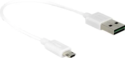 Zdjęcie produktu dla DeLOCK 84805, 0,2 m, USB A, Micro-USB B, USB 2.0, 0,48 Gbit/s, Biały