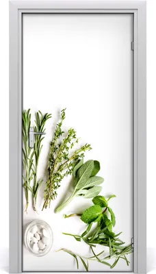 Produktbild von Tulup Türaufkleber 95x205 cm Dekorative Aufkleber Selbstklebend Wasserdichte Tapete Abnehmbar Schlafzimmer Wohnzimmer Wohnkultur - Kraut