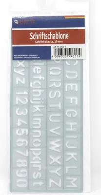 Produktbild von Rheita Schriftschablone, transparent, 10 mm Schrifthöhe, A-Z und 0-9